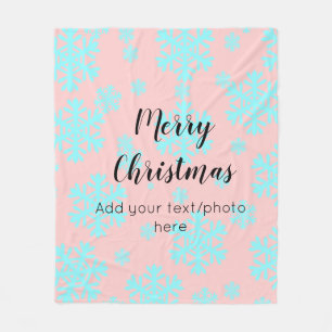 einfach minimal fügen sie ihren text foto frohe we fleecedecke