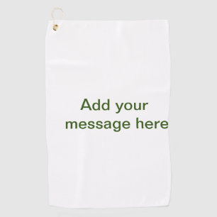 Einfach minimal grün füge deinen Text Namen Foto h Golfhandtuch