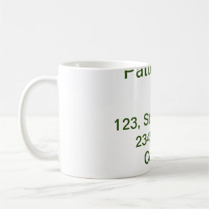 Einfach minimal grün füge deinen Text Namen Foto h Kaffeetasse