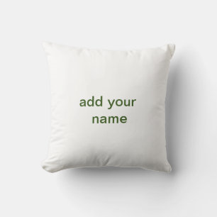 Einfach minimal grün füge deinen Text Namen Foto h Kissen