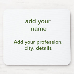 Einfach minimal grün füge deinen Text Namen Foto h Mousepad