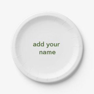 Einfach minimal grün füge deinen Text Namen Foto h Pappteller