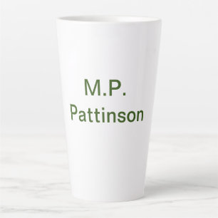 Einfach minimal grün fügen Sie Ihren Text Namen Fo Milchtasse