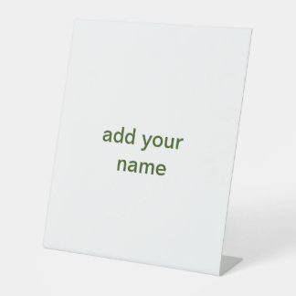 Einfach minimal grün fügen Sie Ihren Text Namen Fo Sockelschild
