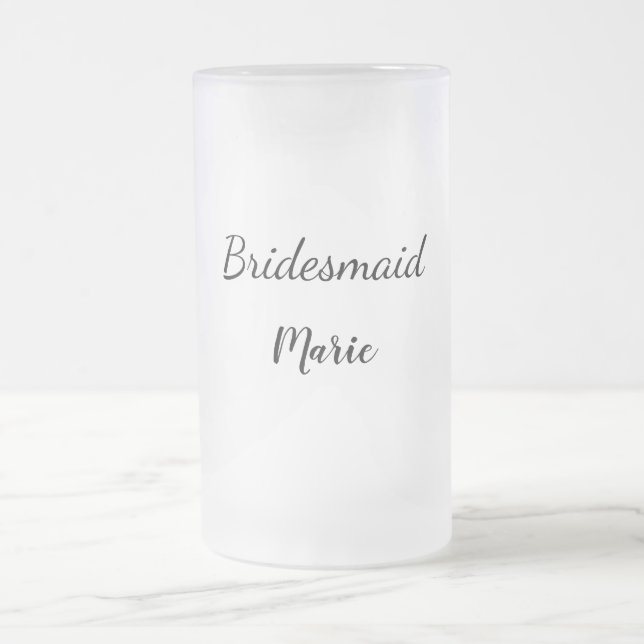 Einfach MINIMAL Ihren Namen benutzerdefinierte Bri Mattglas Bierglas (Mittel)
