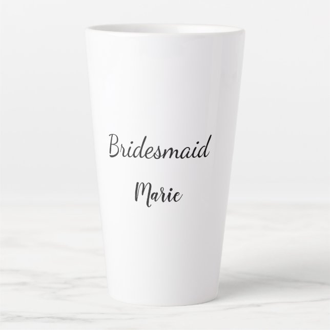 Einfach MINIMAL Ihren Namen benutzerdefinierte Bri Milchtasse (Vorderseite)
