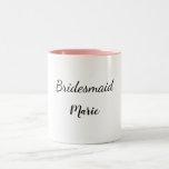 Einfach MINIMAL Ihren Namen benutzerdefinierte Bri Zweifarbige Tasse<br><div class="desc">Gestaltung</div>