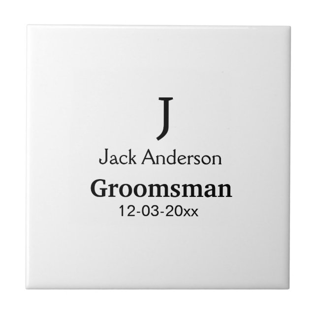 Einfach MINIMAL Ihren Namen benutzerdefinierten Tr Fliese (Vorderseite)