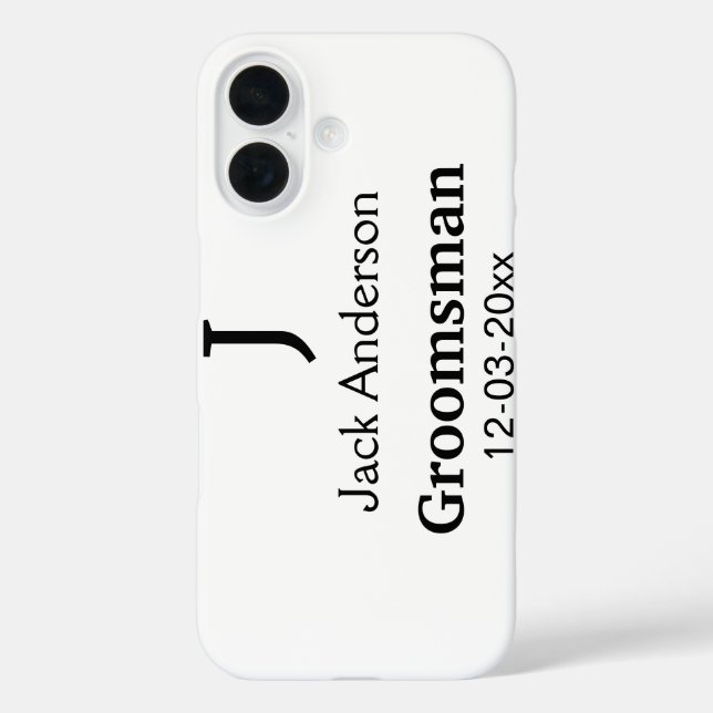 Einfach MINIMAL Ihren Namen benutzerdefinierten Tr iPhone 16 Hülle (Rückseite)