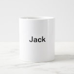 Einfach MINIMAL Ihren Namen benutzerdefinierten Tr Jumbo-Tasse<br><div class="desc">design</div>