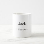 Einfach MINIMAL Ihren Namen benutzerdefinierten Tr Kaffeetasse<br><div class="desc">Gestaltung</div>
