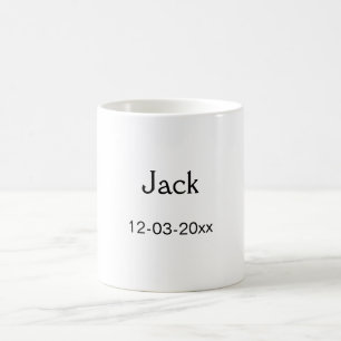 Einfach MINIMAL Ihren Namen benutzerdefinierten Tr Kaffeetasse