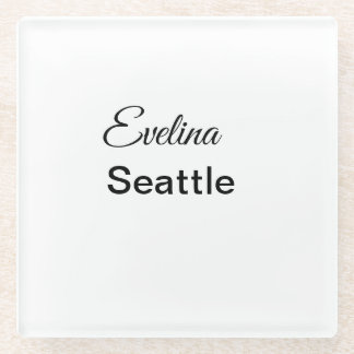 Einfach minimal Ihren Namen Text Platz city custo Glasuntersetzer