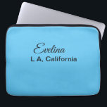 Einfach minimal Ihren Namen Text Platz city custo Laptopschutzhülle<br><div class="desc">Entwurf</div>