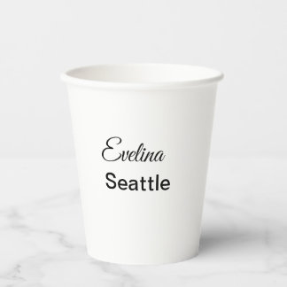 Einfach minimal Ihren Namen Text Platz city custo Pappbecher
