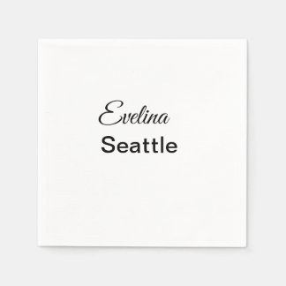 Einfach minimal Ihren Namen Text Platz city custo Serviette