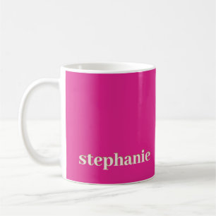 Einfach Minimal Personalisiert Magenta Hellrosa Kaffeetasse