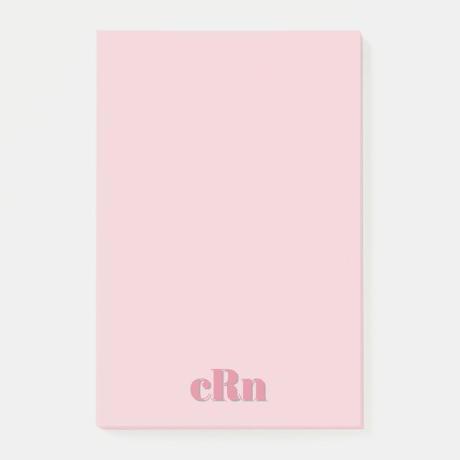 Einfach Minimal Professionell Rosa & Rot Weiblich Post-it Klebezettel (Vorderseite)