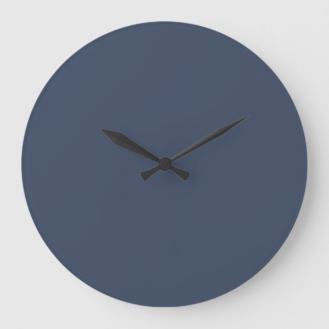 einfach minimal solide Farbe benutzerdefiniertes b Große Wanduhr (Vorderseite)