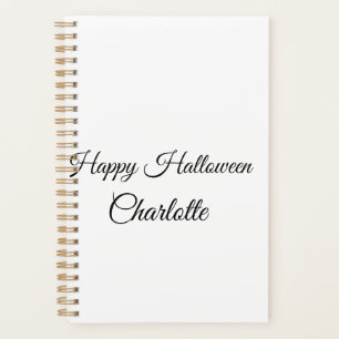 EINFACH MINIMAL.SÜß NAME BABY frohes Halloween Planer