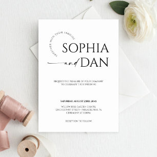 Einfach minimale Einladung zur Hochzeit