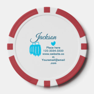 Einfach minimale Hinzufügen Sie Ihren Namen Text P Pokerchips