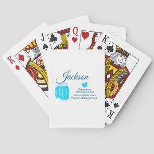 Einfach minimale Hinzufügen Sie Ihren Namen Text P Spielkarten