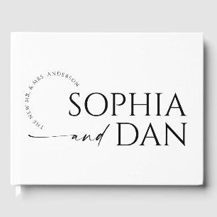 Einfach minimale Hochzeit Gästebuch