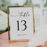 Einfach minimale Tischnummern<br><div class="desc">Helfen Sie Ihren Gästen, sich mit diesen wunderschönen doppelseitigen Tischnummer-Karten schnell zurechtzufinden. Editieren Sie einfach die Zahlen und Namen! Sehen Sie sich die ganze Kollektion für weitere passende Artikel an!</div>