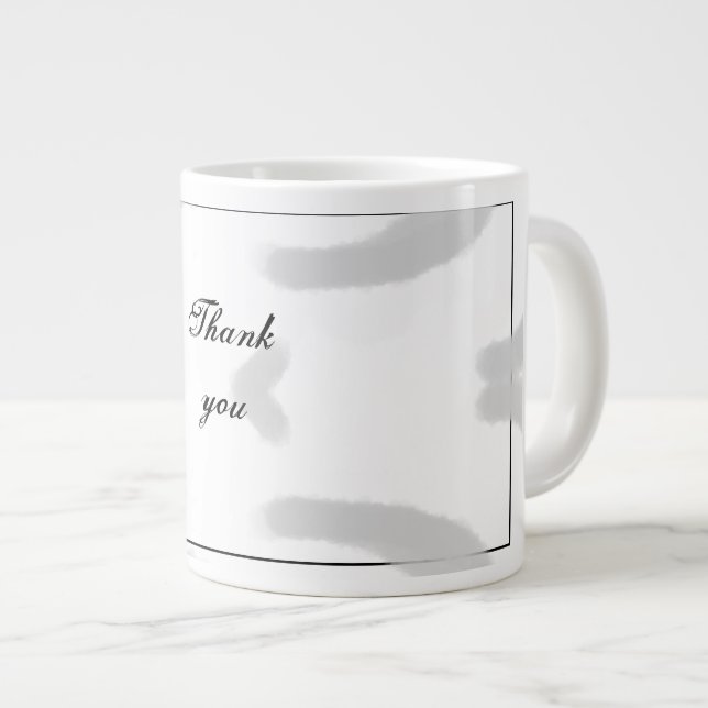 Einfach minimalelegant Dank eleganter, individuell Jumbo-Tasse (Vorderseite Rechts)