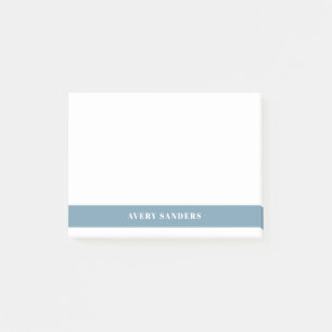 Einfach minimaler blauer, moderner Farbblock Post-it Klebezettel