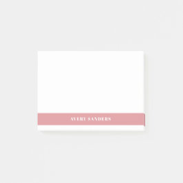 Einfach minimaler rosa moderner Farbblock Post-it Klebezettel