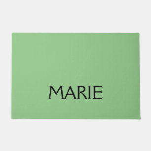 EINFACH MINIMALES GRÜN FÜGE DEINEN NAMEN TEXT GESC FUßMATTE
