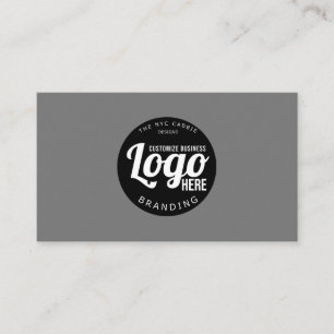 Einfach minimales, modernes Logo hier grau. Visitenkarte