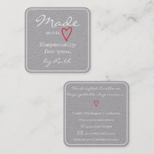 Einfach Minimalistisch gemacht mit Liebe Red Heart Quadratische Visitenkarte