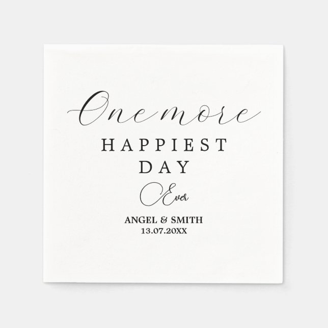 Einfach minimalistisch Hochzeit Napkins Serviette (Vorderseite)