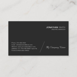 Einfach Minimalistisch, luxuriös, Premium, schwarz Visitenkarte