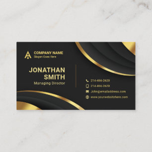 Einfach Minimalistisch, luxuriös, Premium, schwarz Visitenkarte