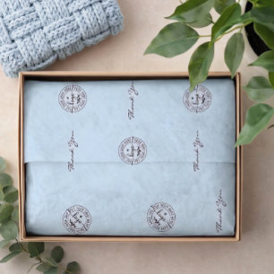 Einfach Minimalistisch Modern Hellblau Seidenpapier