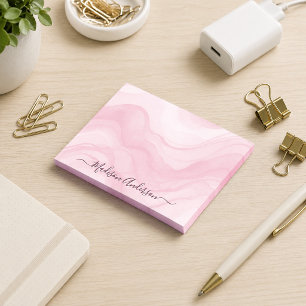 Einfach Minimalistisch Rosa Wasserfarbe Personalis Post-it Klebezettel