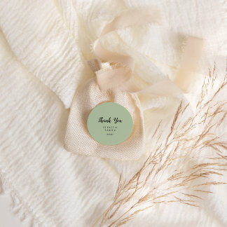 Einfach Minimalistisch|Sage Wedding Thankyou Geschenkanhänger