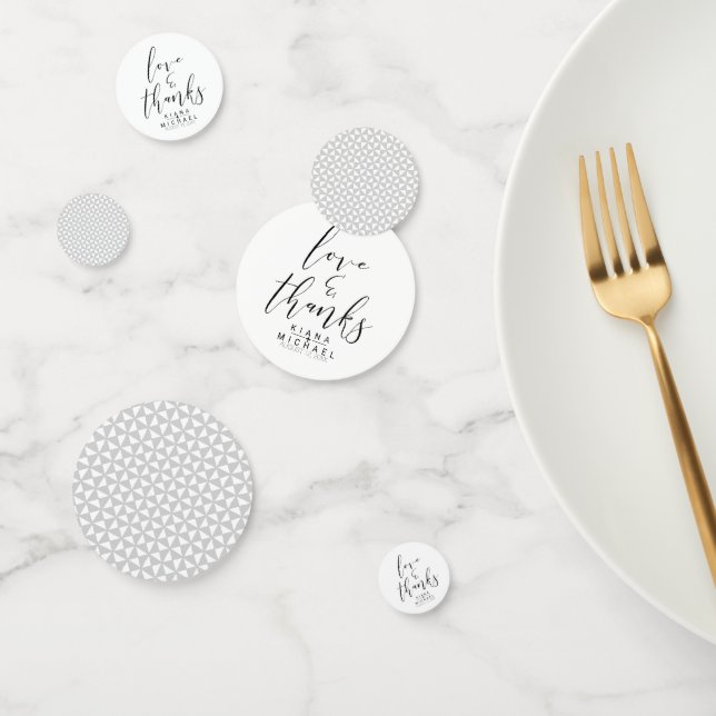 Einfach Minimalistische Hochzeit dank Black ID523 Konfetti (Gruppe)
