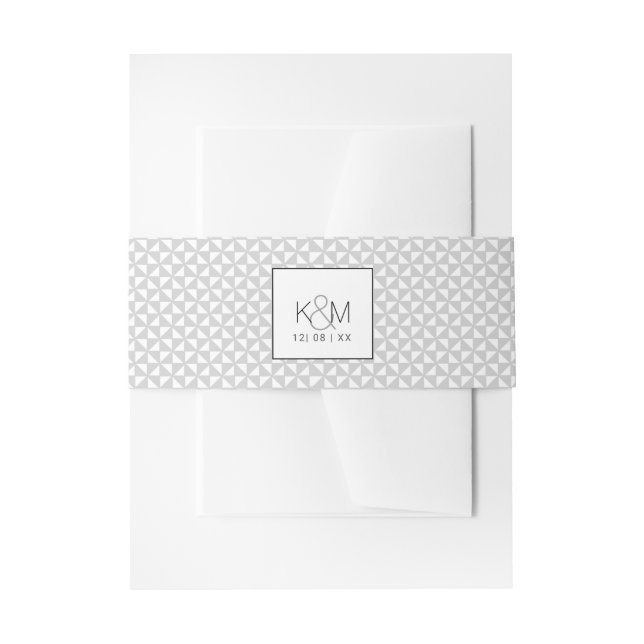 Einfach Minimalistische Wedding Black ID523 Einladungsbanderole (Vorderseite Beispiel)