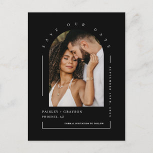 Einfach Minimalistischer Foto QR Code Rette unser  Postkarte