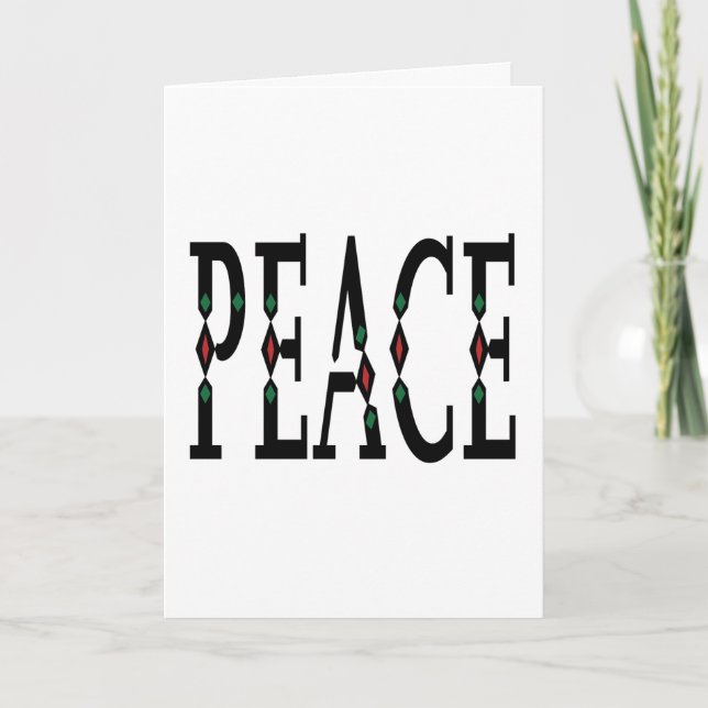 Einfach minimalistischer Friedensurlaub Feiertagskarte (Vorderseite)