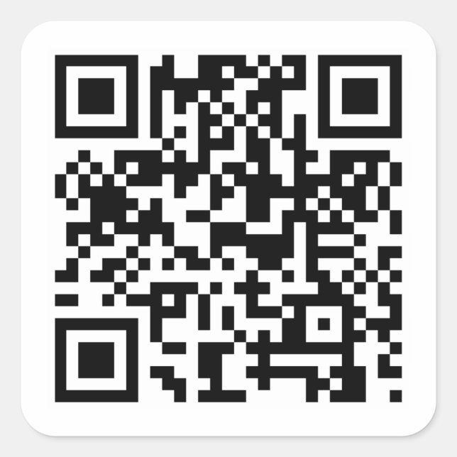 Einfach Minimalistischer, moderner QR-Code Quadratischer Aufkleber (Vorderseite)