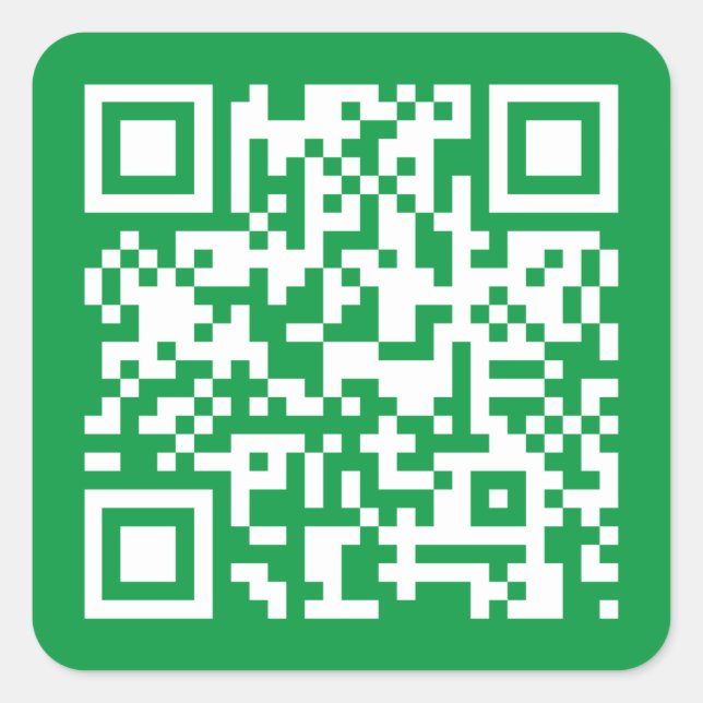 Einfach Minimalistischer, moderner QR-Code Quadratischer Aufkleber (Vorderseite)