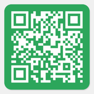 Einfach Minimalistischer, moderner QR-Code Quadratischer Aufkleber
