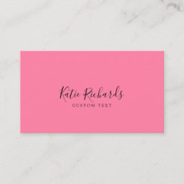 Einfach Minimalistischer QR-Code Rosa Visitenkarte