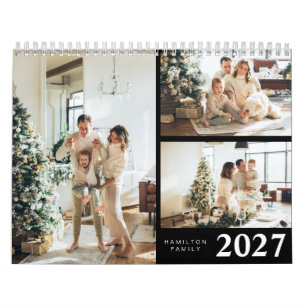 Einfach Minimalistisches 2027 Familienfoto Persona Kalender